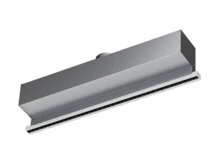 VZ-41 - 1-slot with end pieces on both sides and plenum box with vertical duct connection