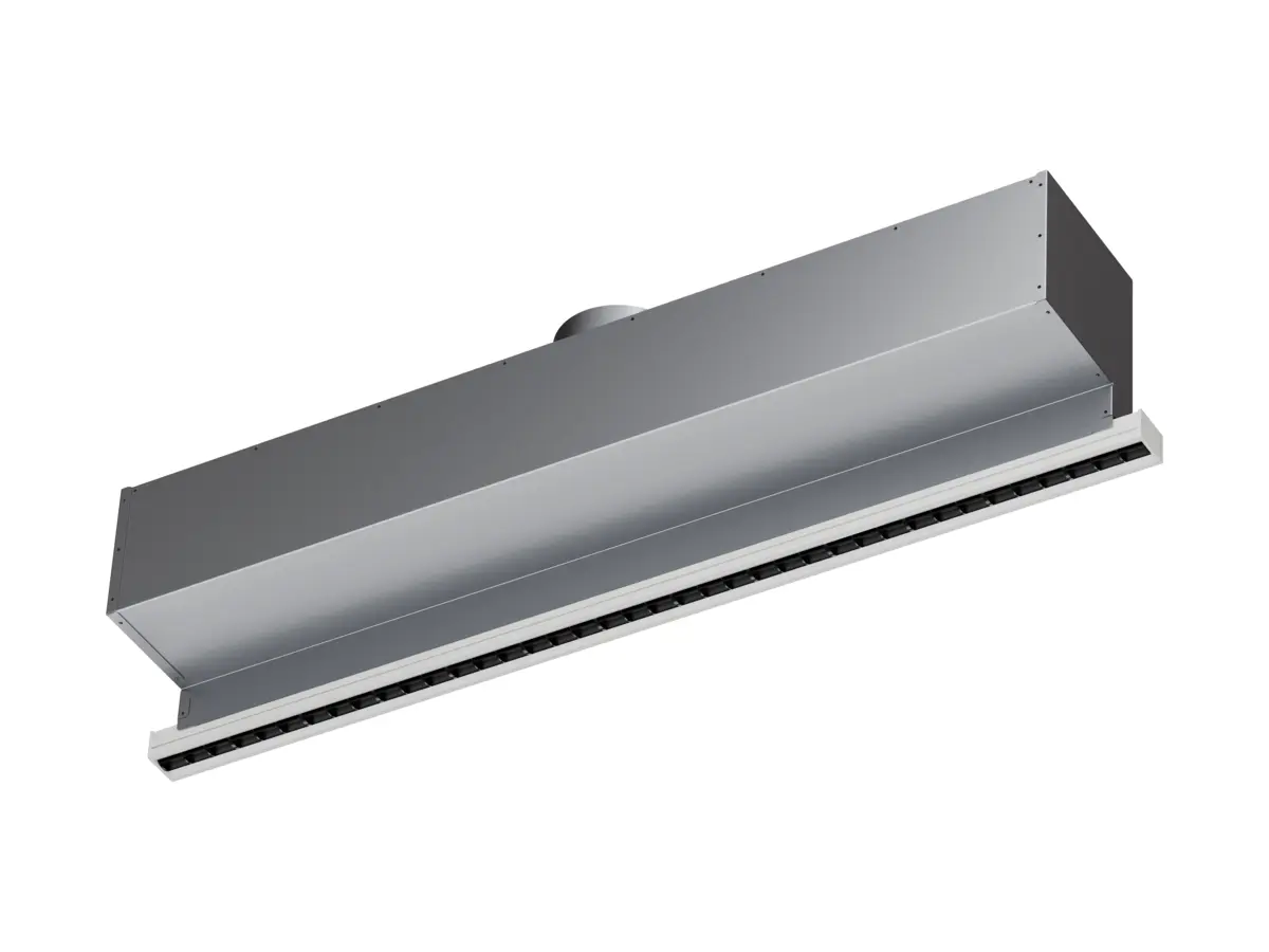 VZ-41 - 1-slot with end pieces on both sides and plenum box with vertical duct connection
